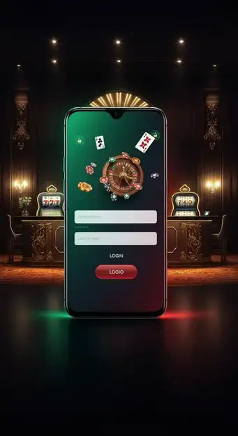 Formulaire de connexion sécurisé de Unique Casino sur appareil mobile, affichant les champs d'identifiant et de mot de passe avec le bouton de connexion actif.